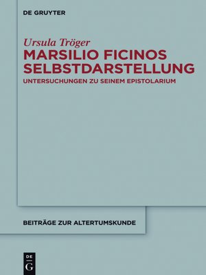 cover image of Marsilio Ficinos Selbstdarstellung